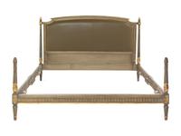 A Louis XVI Style Painted Parcel-Gilt Bed
