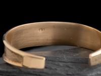 14K Gold Cuff Bracelet, with Silver Overlay Bear