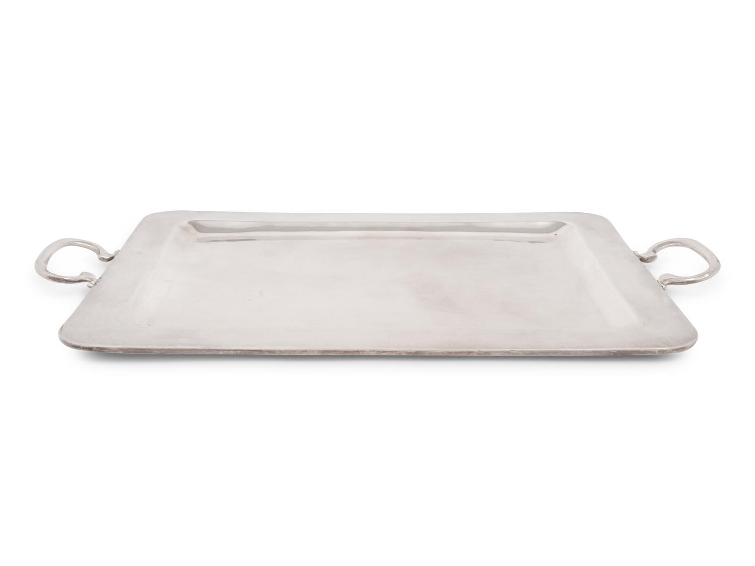 A Mexican Silver Serving Tray