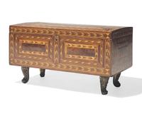A small Dutch mixed woods parquetry chest, first half 19th century