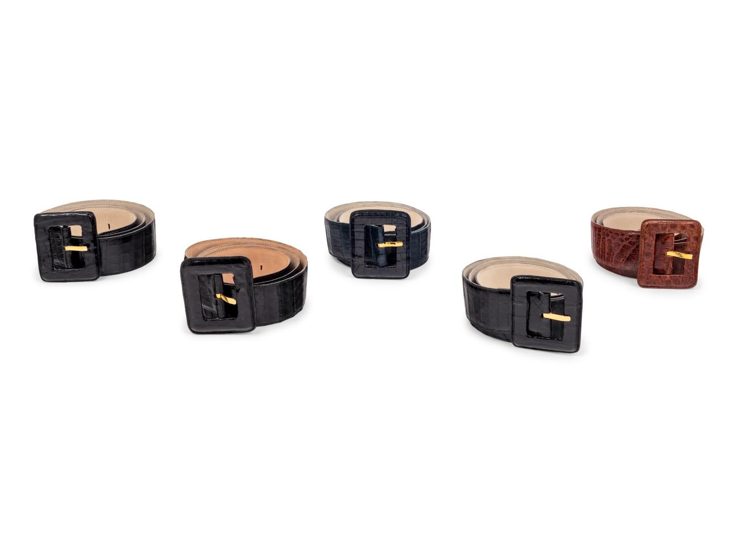 Five Nancy Gonzalez Crocodile Belts