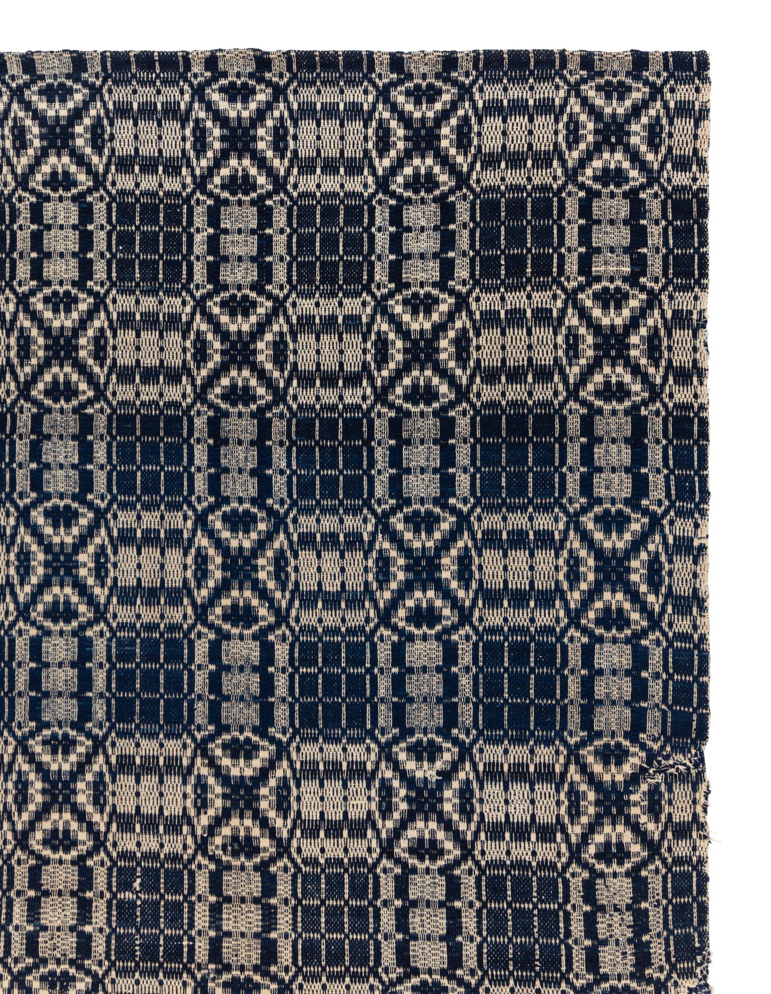 Three Cotton and Wool Jacquard Coverlets