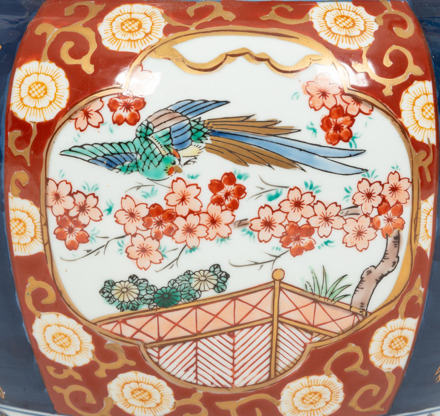 A Pair of Imari Porcleian Jardinieres