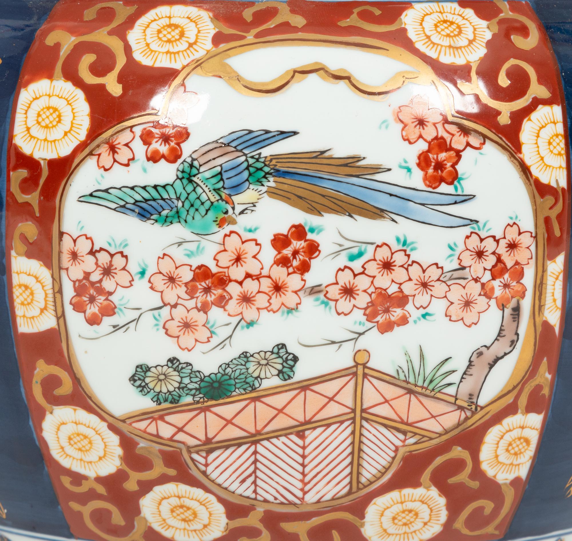 A Pair of Imari Porcleian Jardinieres