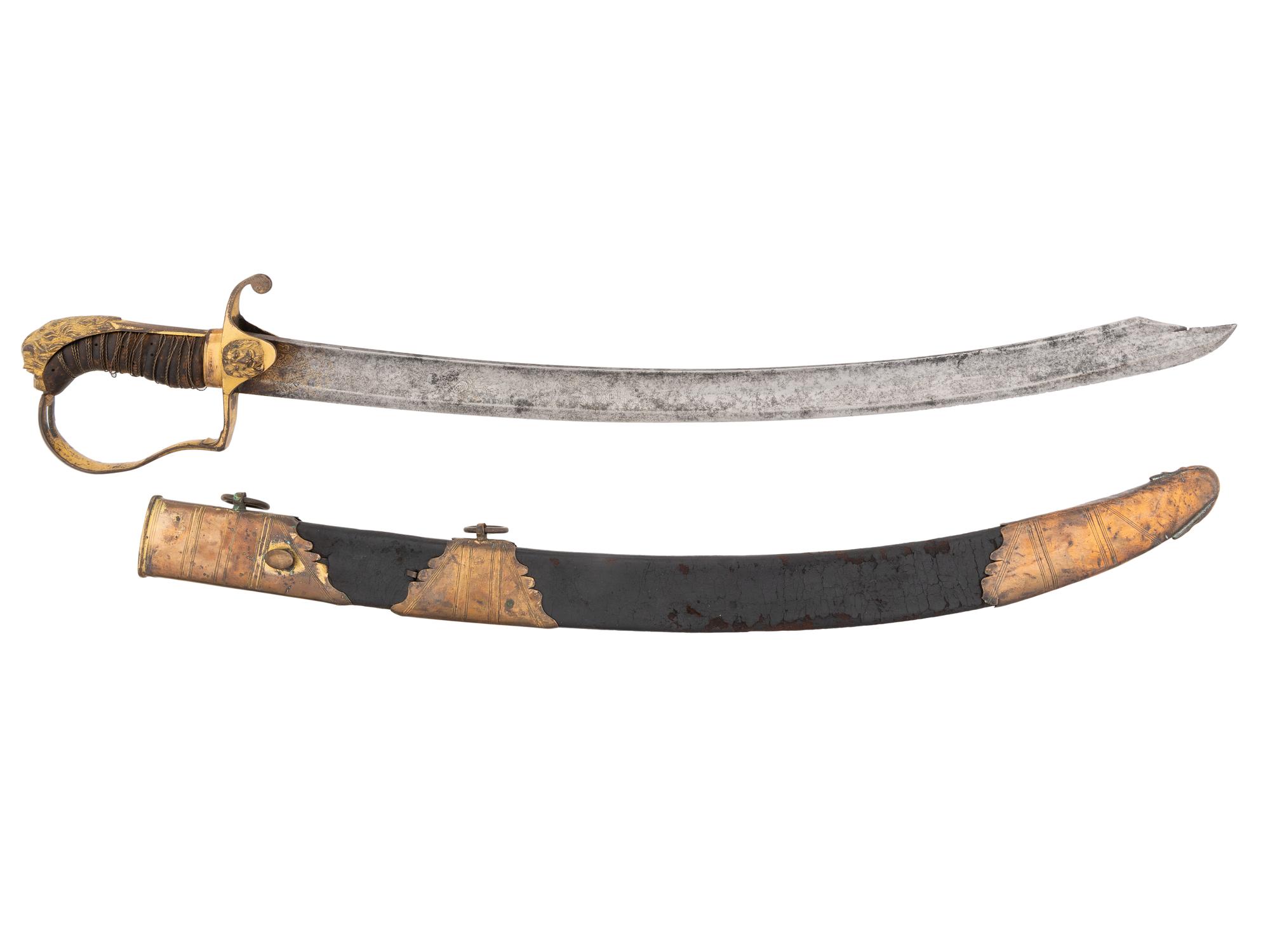 [WAR OF 1812]. 1803 pattern British Light Infantry or Grenadier officer's sword made by noted Irish cutler John Reed, College Green, Dublin.