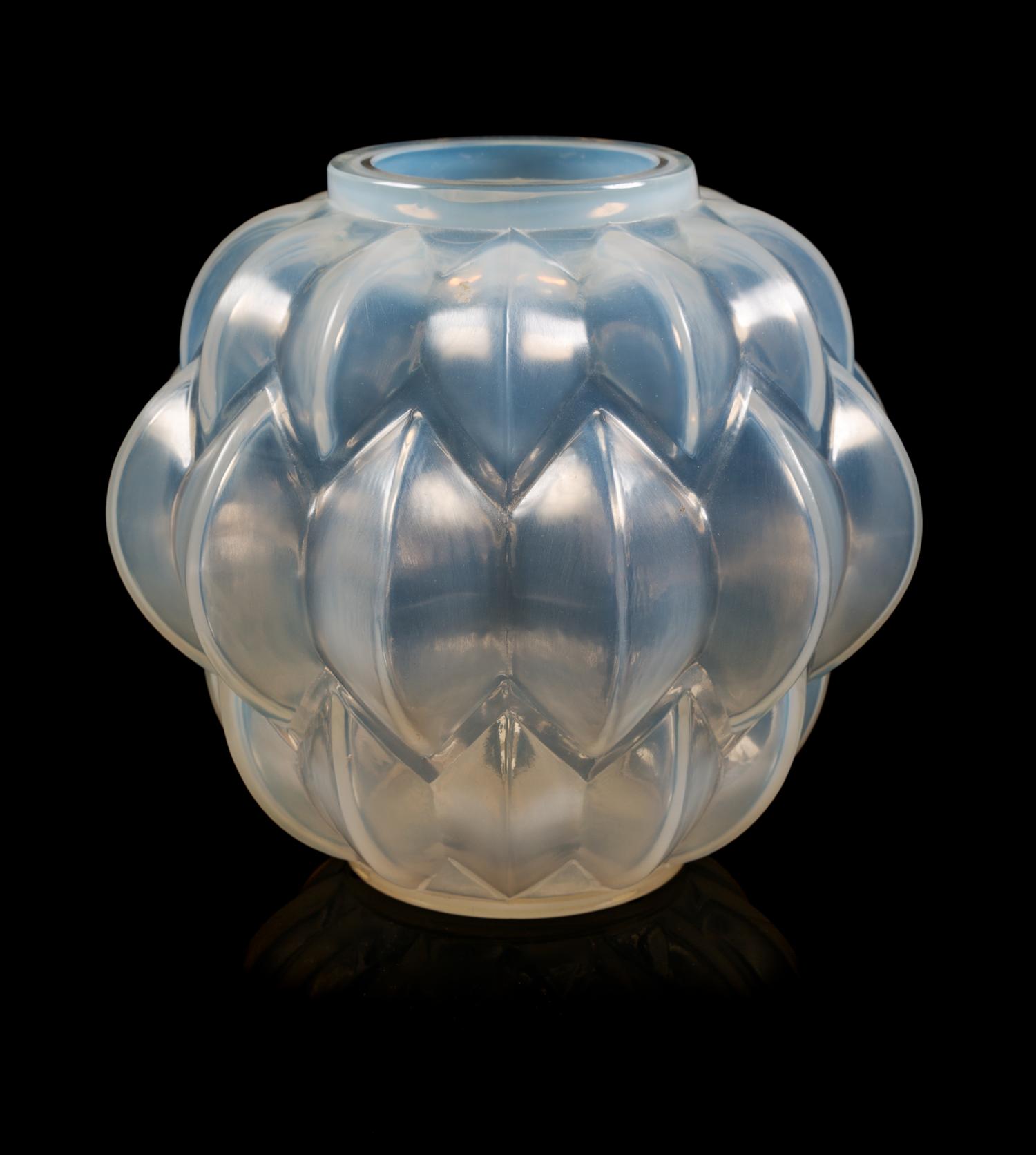 Rene Lalique, (French, 1860-1945), Nivernais vase, c.1927