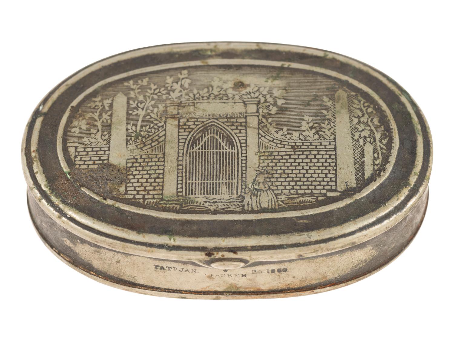 [CIVIL WAR]. Stanhope depicting "Jennie Wade with House and Monument, Gettysburg, PA."