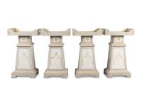 A Set of Four Swedish Neoclassical Style Pedestal Serving Tables