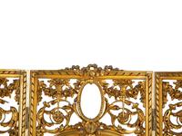 A Louis XVI Style Giltwood Screen with Hand Painted Chinoiserie Panels — 20TH CENTURY