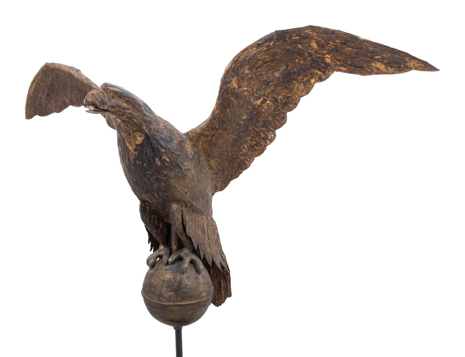 A Molded Copper Eagle Weathervane
