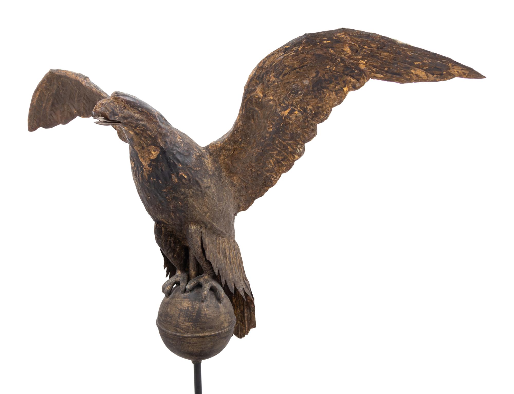A Molded Copper Eagle Weathervane