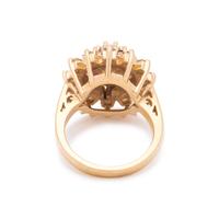 DIAMOND AND GEMSTONE RING
