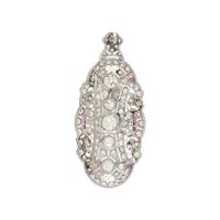 ART DECO, DIAMOND PENDANT BROOCH