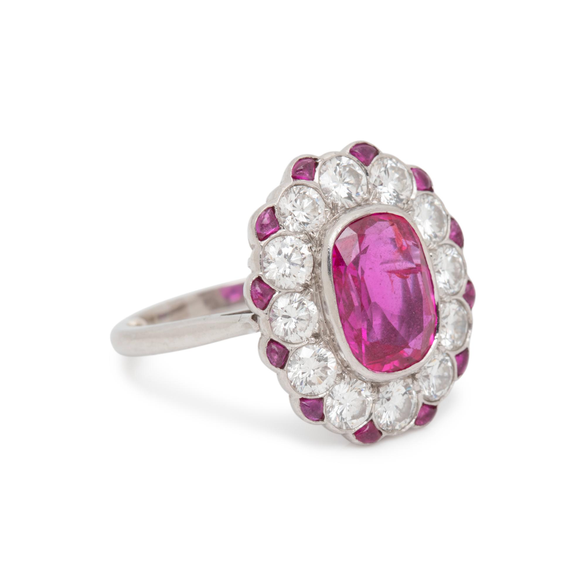 PINK SAPPHIRE AND DIAMOND RING