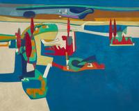 Françoise Gilot (French, 1921-2023) — Mission Bay (Coastal View), c. 1979-1980