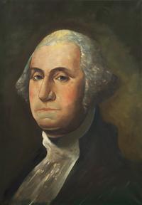 American School 19th Century, A Portrait of George Washington