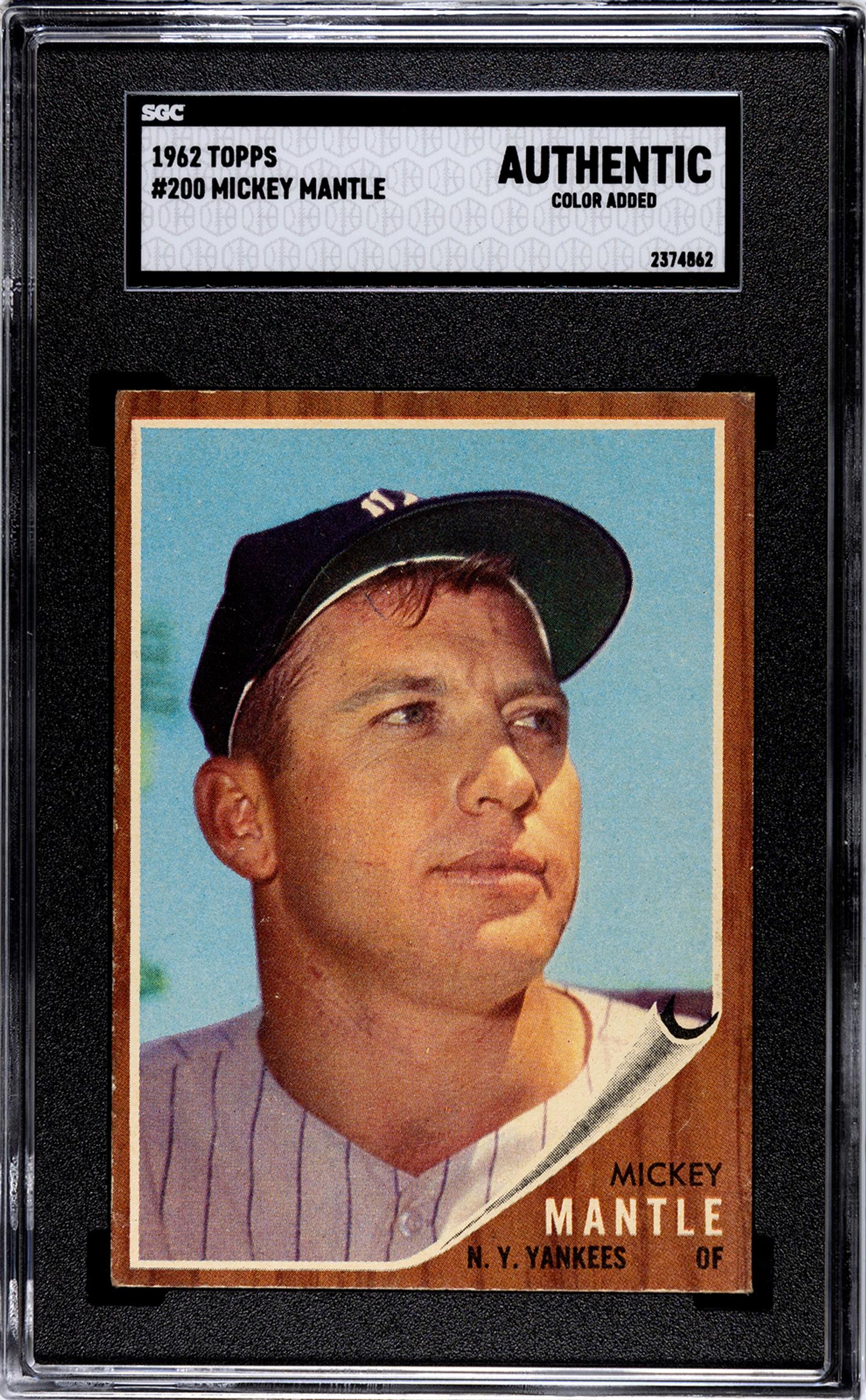 A 1962 Topps Mickey Mantle Baseball Card No. 200 (SGC Authentic)
