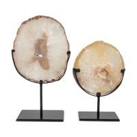 Two Agate Specimens on Stands