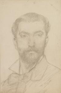 Ferdinand Victor Leon Roybet, (French, 1840-1920), Self Portrait, c. 1860s