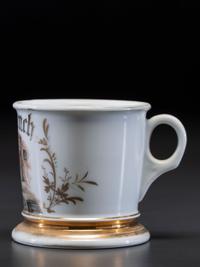 A Foundry Worker's Porcelain Occupational Shaving Mug