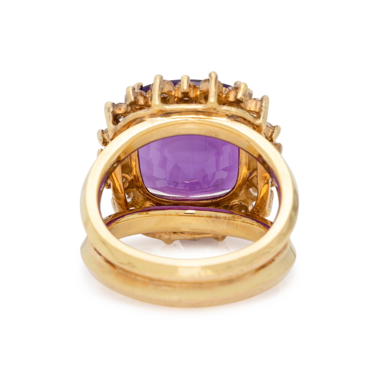 AMETHYST AND DIAMOND RING