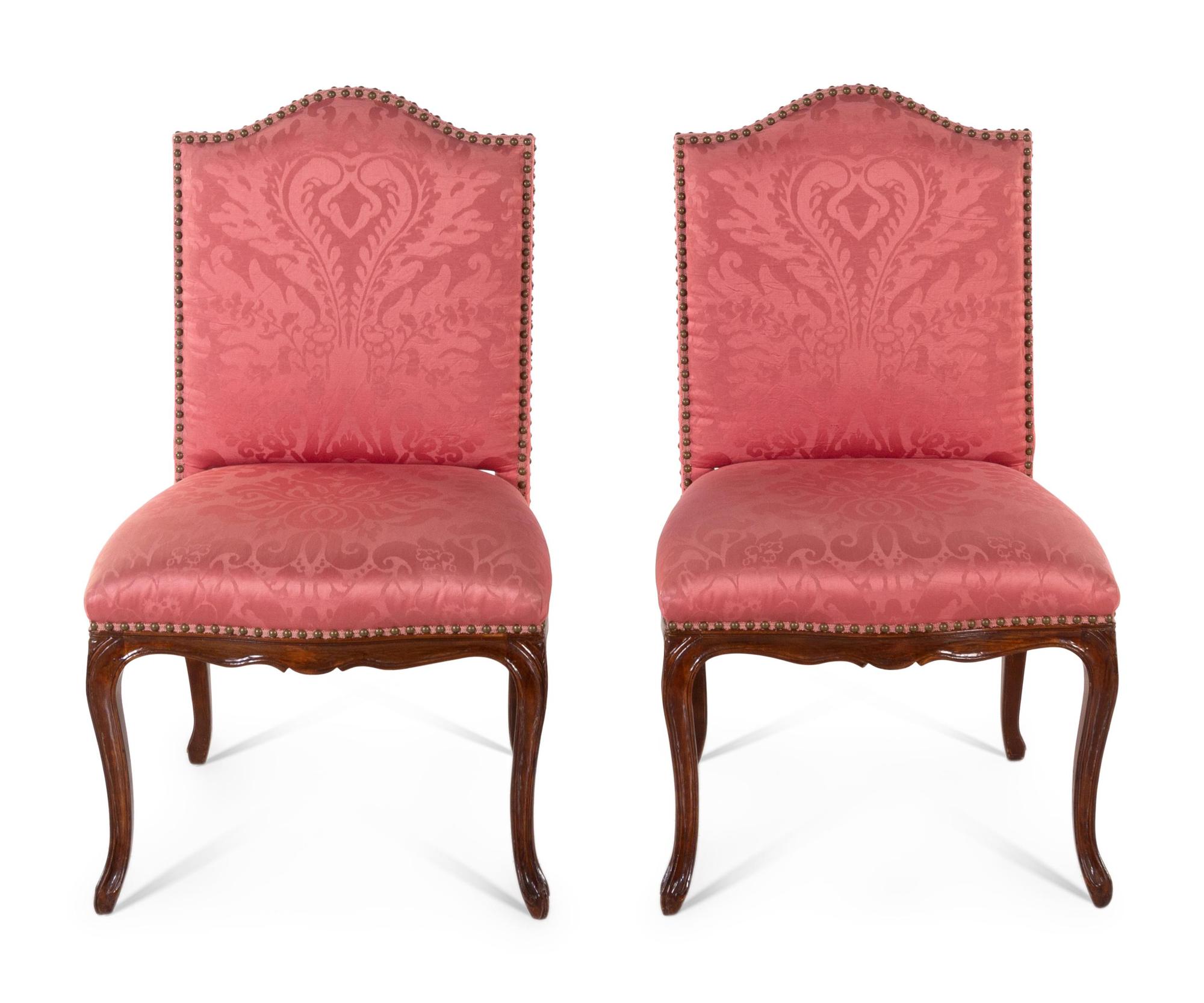 A Pair of Louis XV Style Upholstered Chaises — 19TH/20TH CENTURY
