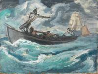 Boardman Robinson, (Canadian-American, 1876-1952), Bildad and Peleg and Queequeg the Harpooner, 1943