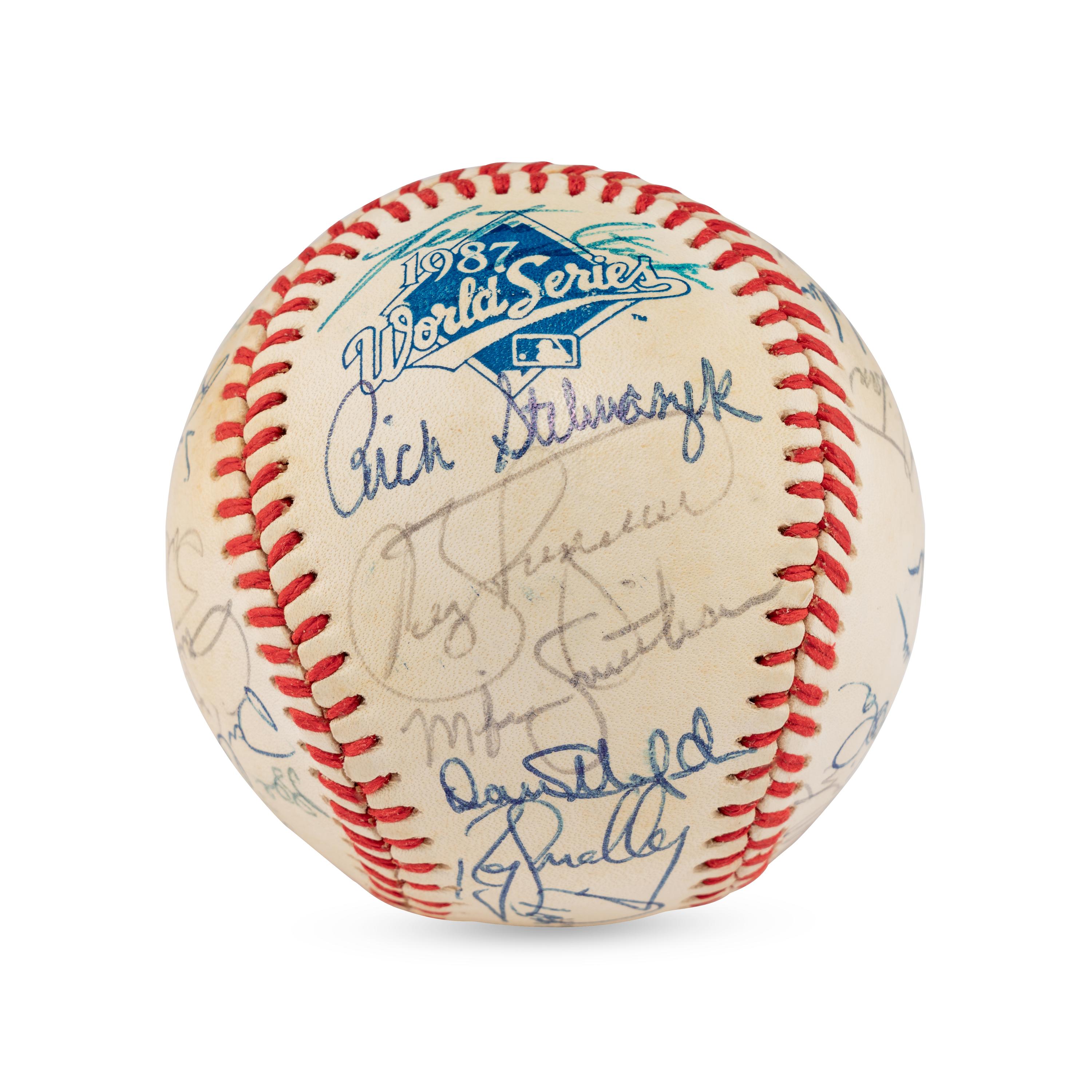 A 1987 World Series Champions Minnesota Twins Team Signed Autograph Baseball (Beckett Authentication Services Letter of Authenticity)