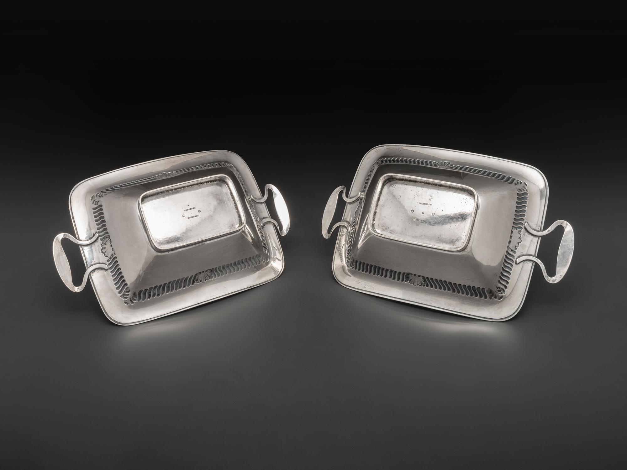 A Pair of American Silver Serving Bowls