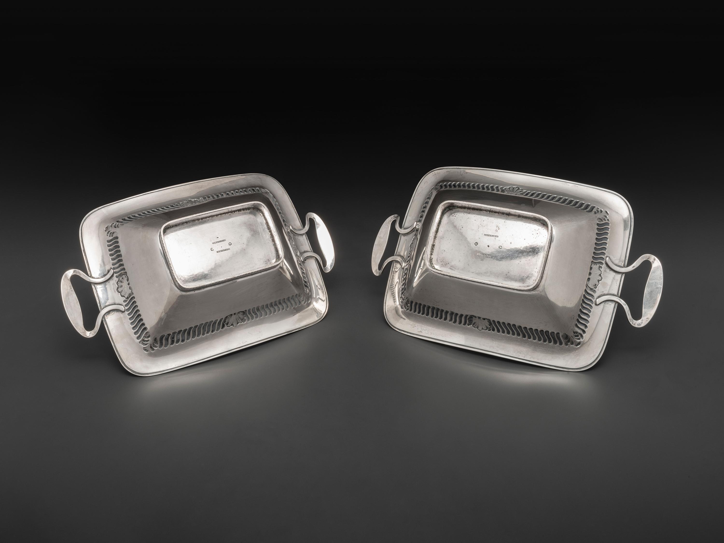 A Pair of American Silver Serving Bowls