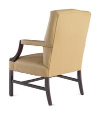A Georgian Style Faux Leather-Upholstered Armchair
