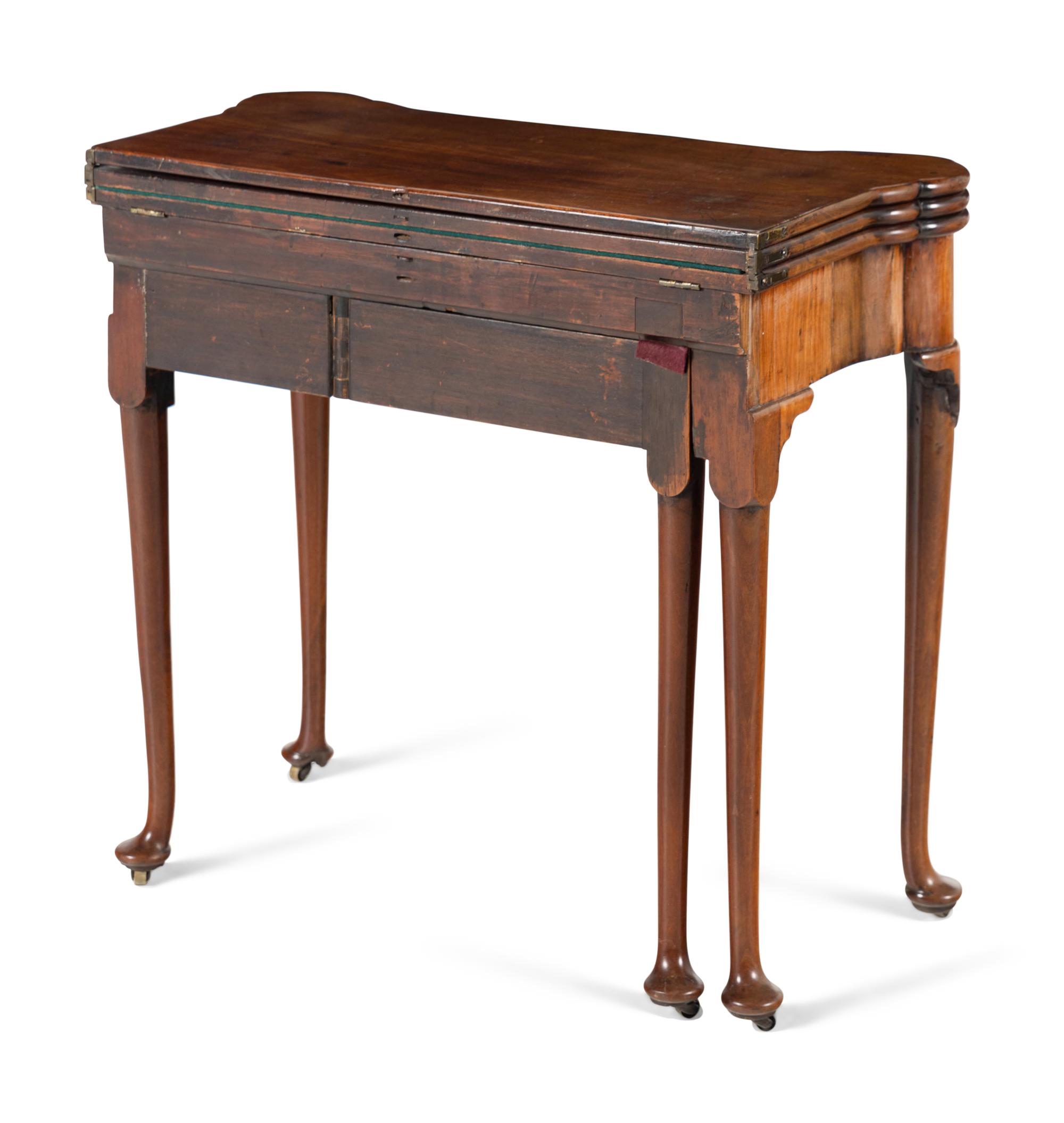 A George II Mahogany Triple Flip-Top Game Table