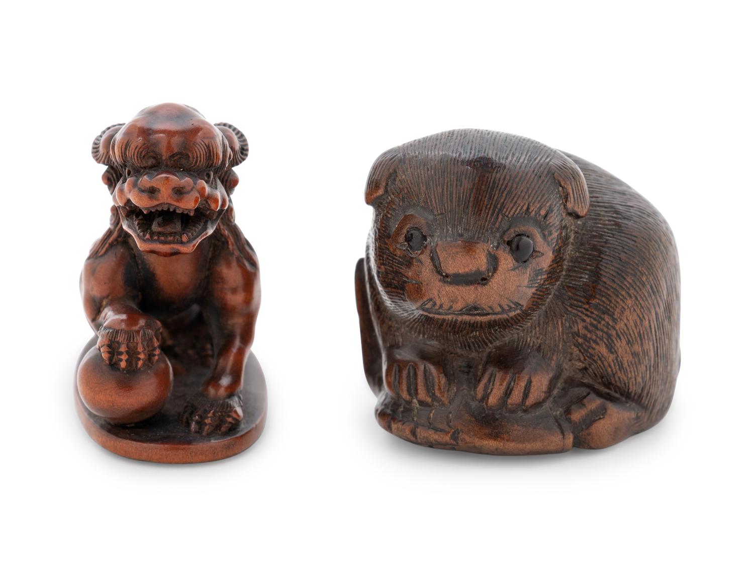 Two Boxwood Netsuke