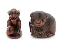 Two Boxwood Netsuke