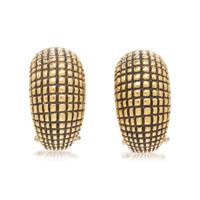 ALEX SEPKUS, YELLOW GOLD HALF HOOP EARCLIPS