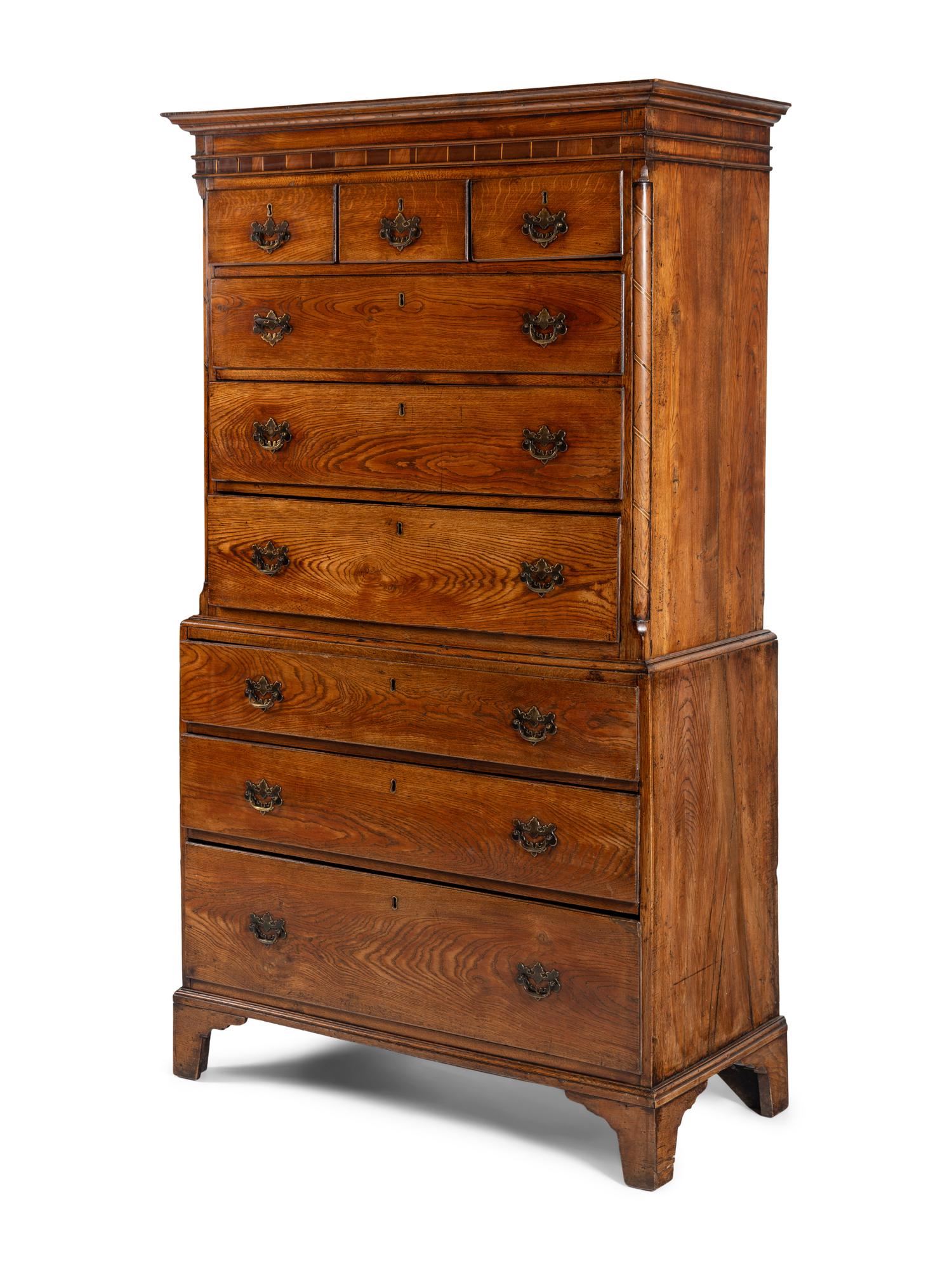 A George III Oak Chest-on-Chest
