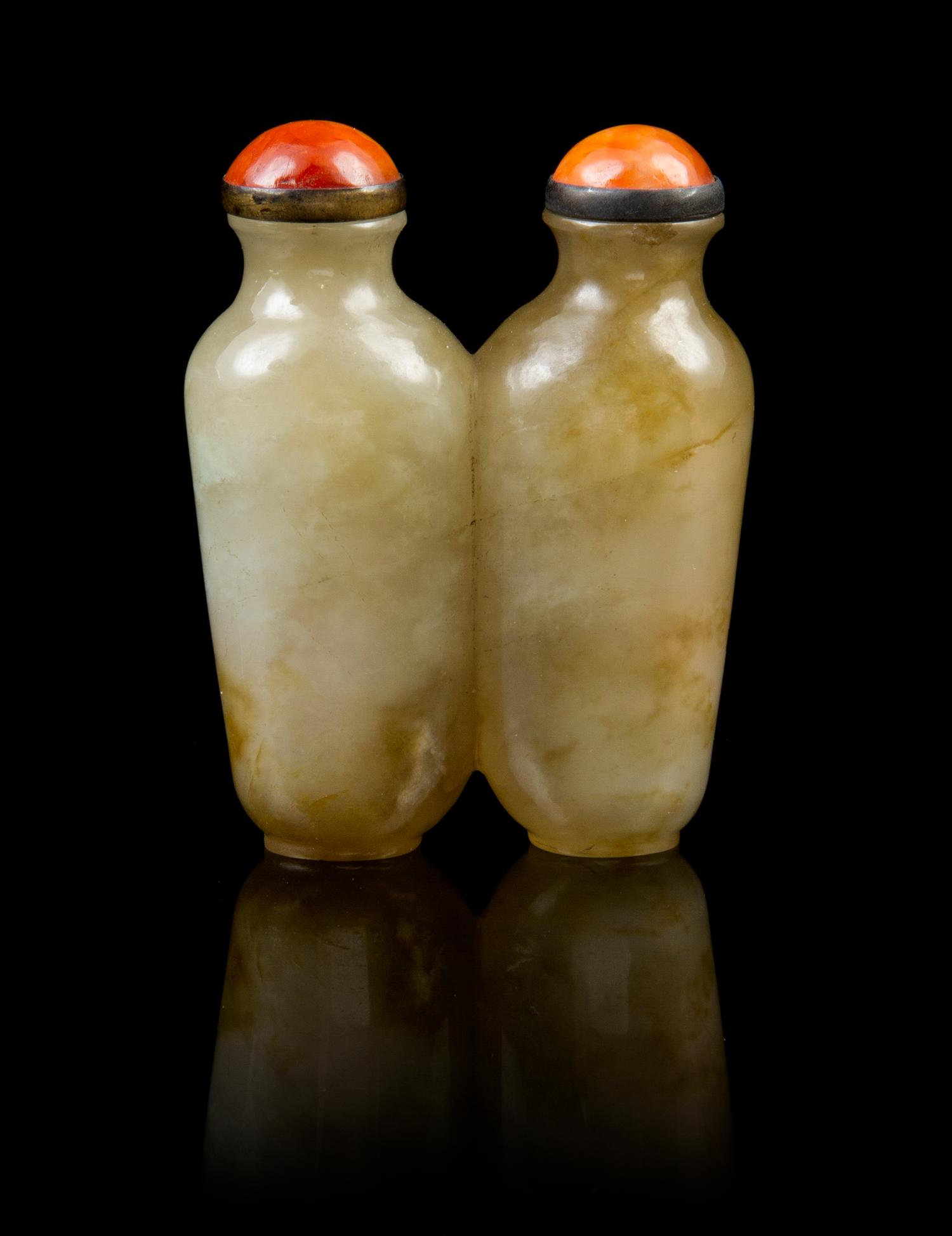 A Chinese Agate Double Snuff Bottle 19TH/20TH CENTURY Height 2 3/4 inches. — 19TH/20TH CENTURY