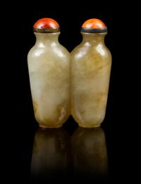 A Chinese Agate Double Snuff Bottle 19TH/20TH CENTURY Height 2 3/4 inches. — 19TH/20TH CENTURY