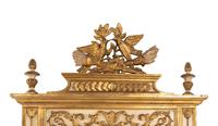 A Louis XVI Style Painted and Parcel-Gilt Mirror