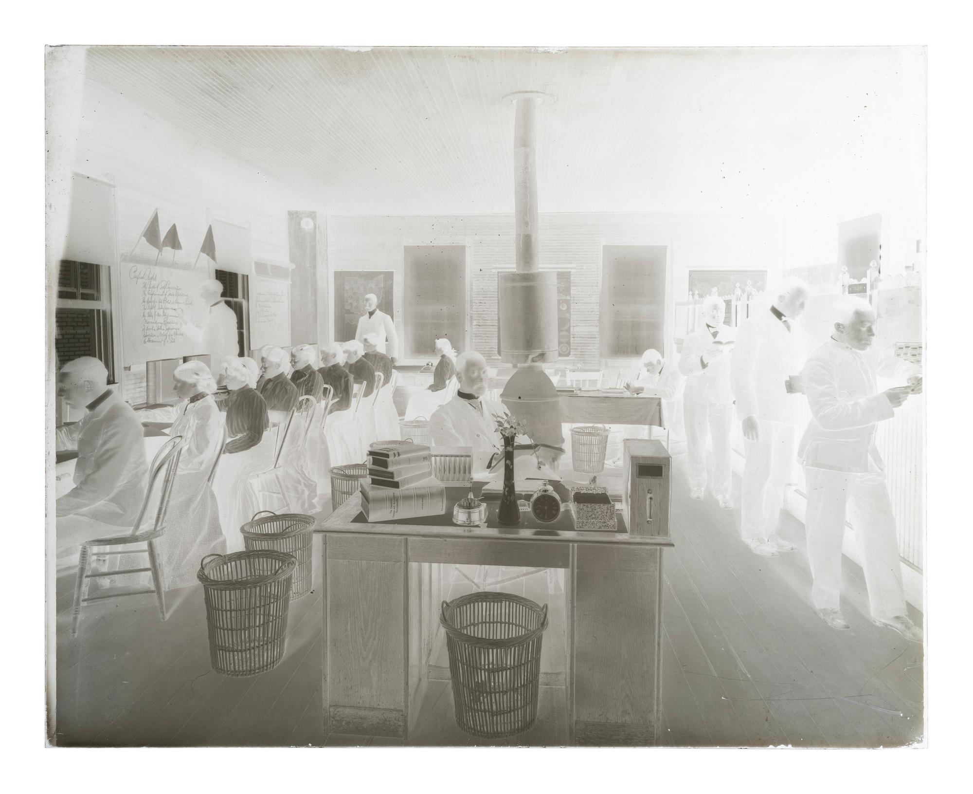 [EDUCATION]. 10 large format glass negatives featuring students at Wilberforce University.