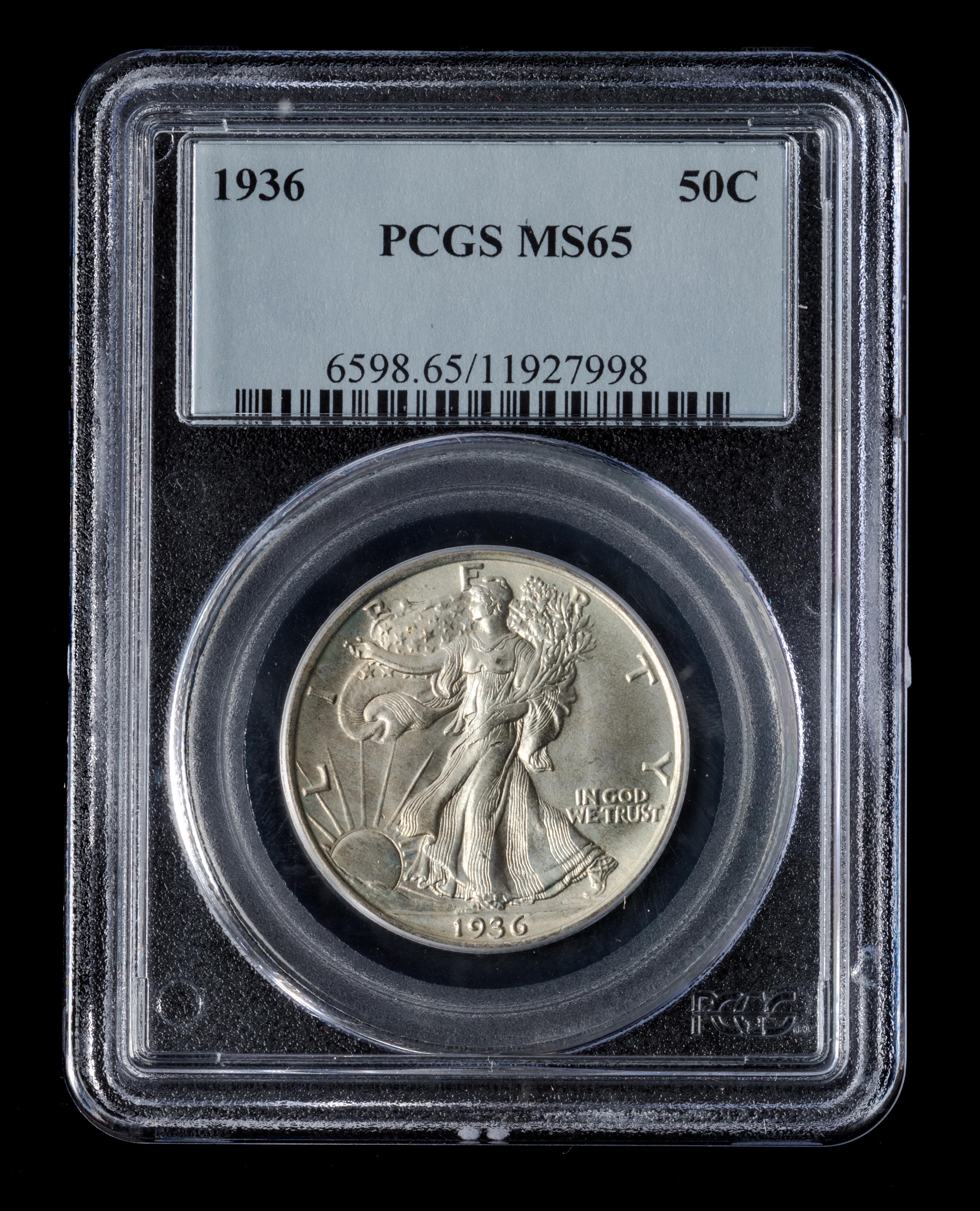 A United States 1936 Walking Liberty 50c Coin