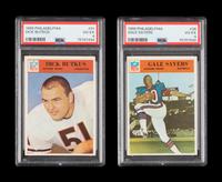 A Group of 1966 Philadelphia Dick Butkus and Gale Sayers PSA Graded Football Rookie Cards