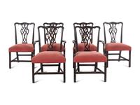A Set of Six George III Style Mahogany Dining Chairs