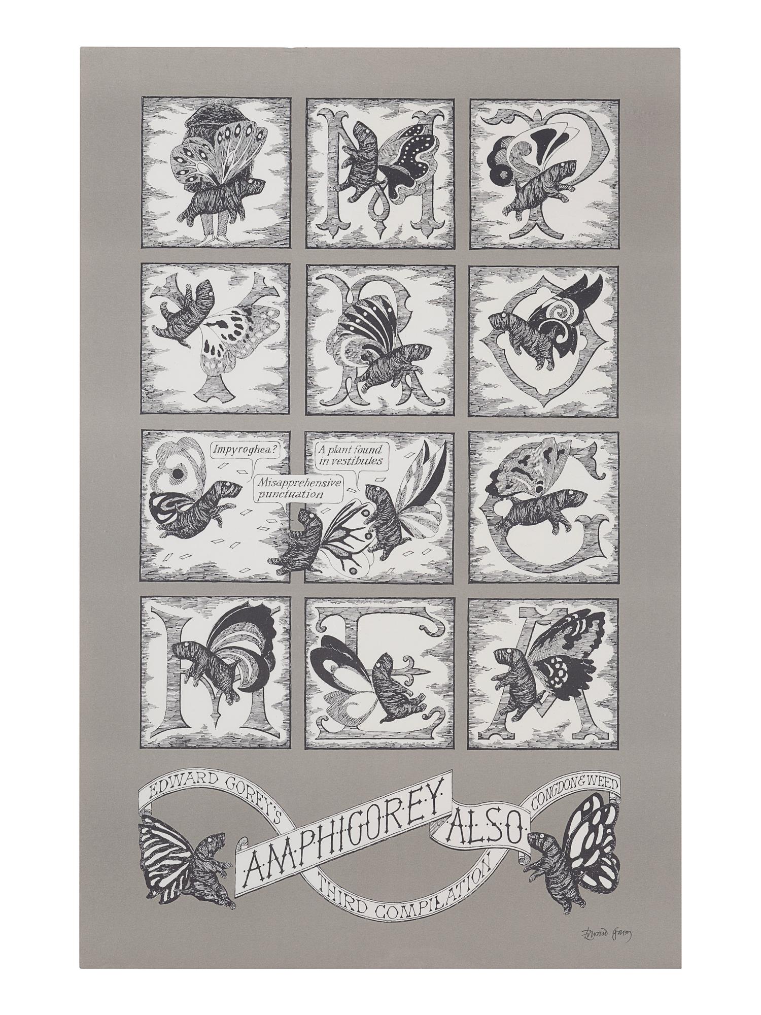 [GOREY -- POSTERS]. A group of 4 posters SIGNED BY GOREY, comprising: