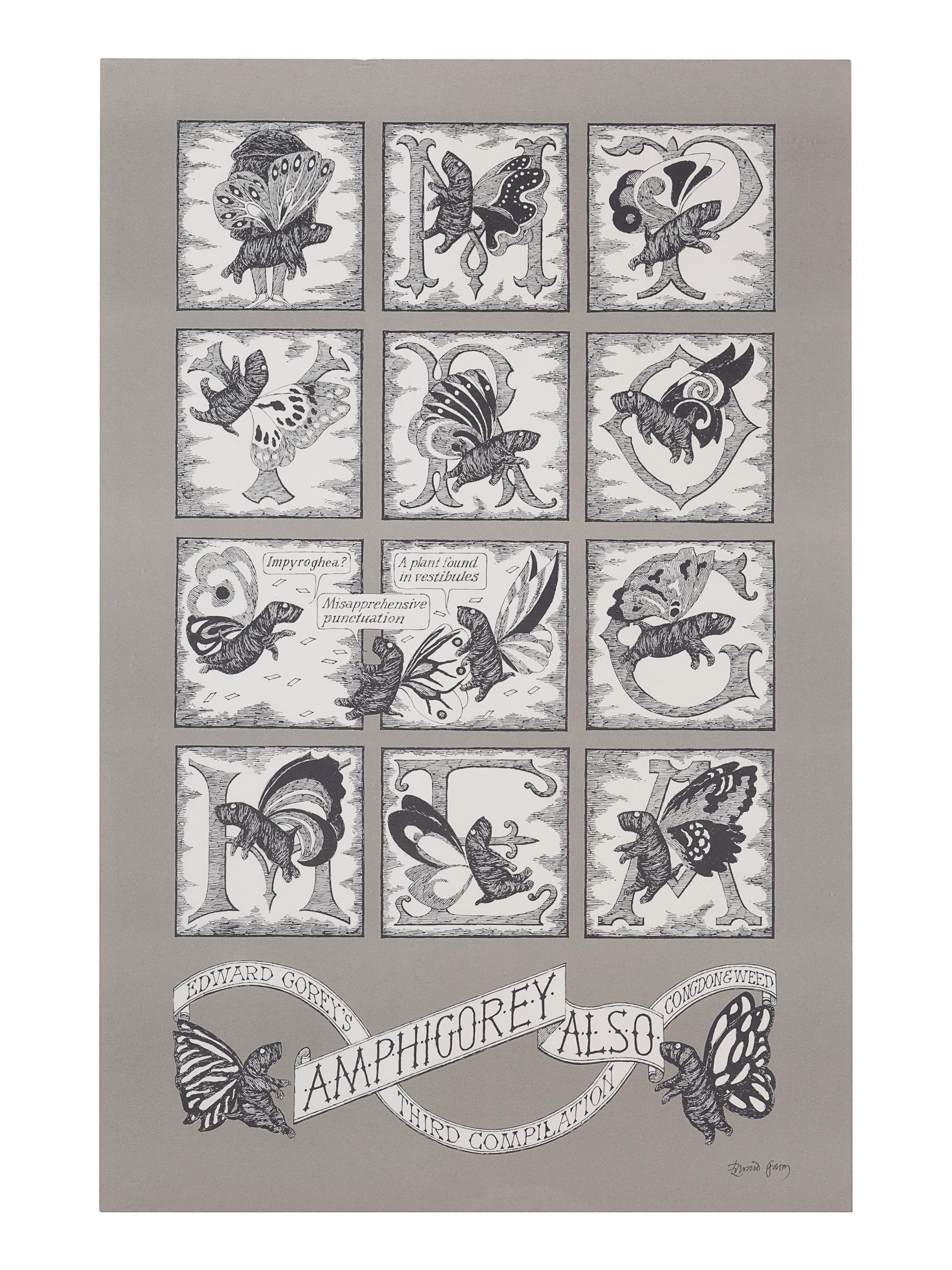 [GOREY -- POSTERS]. A group of 4 posters SIGNED BY GOREY, comprising: