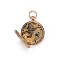 14K YELLOW GOLD HUNTER CASE POCKET WATCH