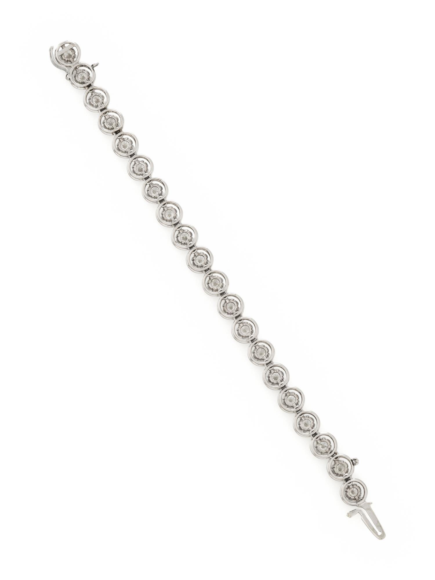 BIRKS, PLATINUM AND DIAMOND BRACELET