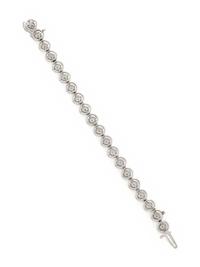 BIRKS, PLATINUM AND DIAMOND BRACELET