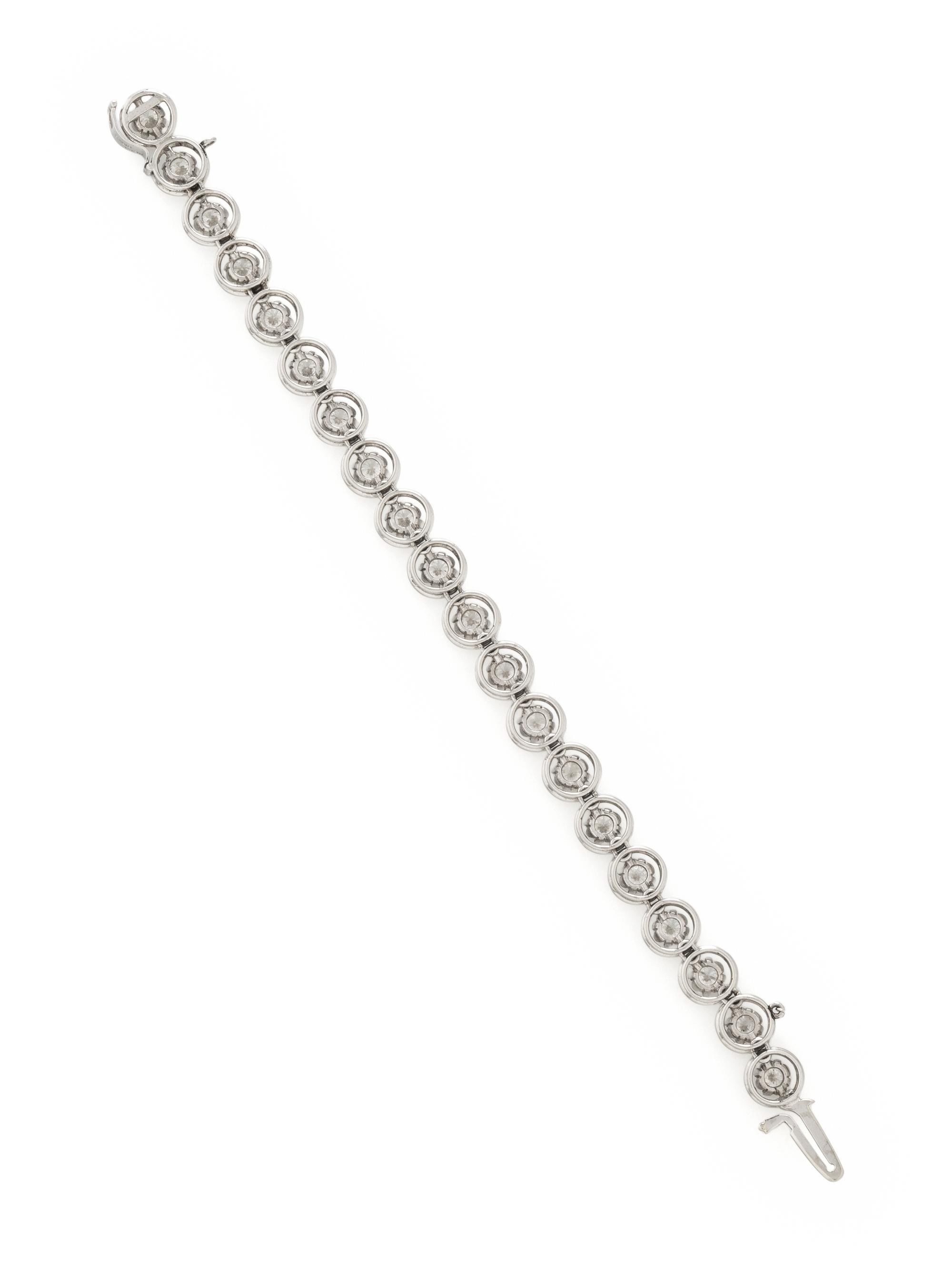 BIRKS, PLATINUM AND DIAMOND BRACELET