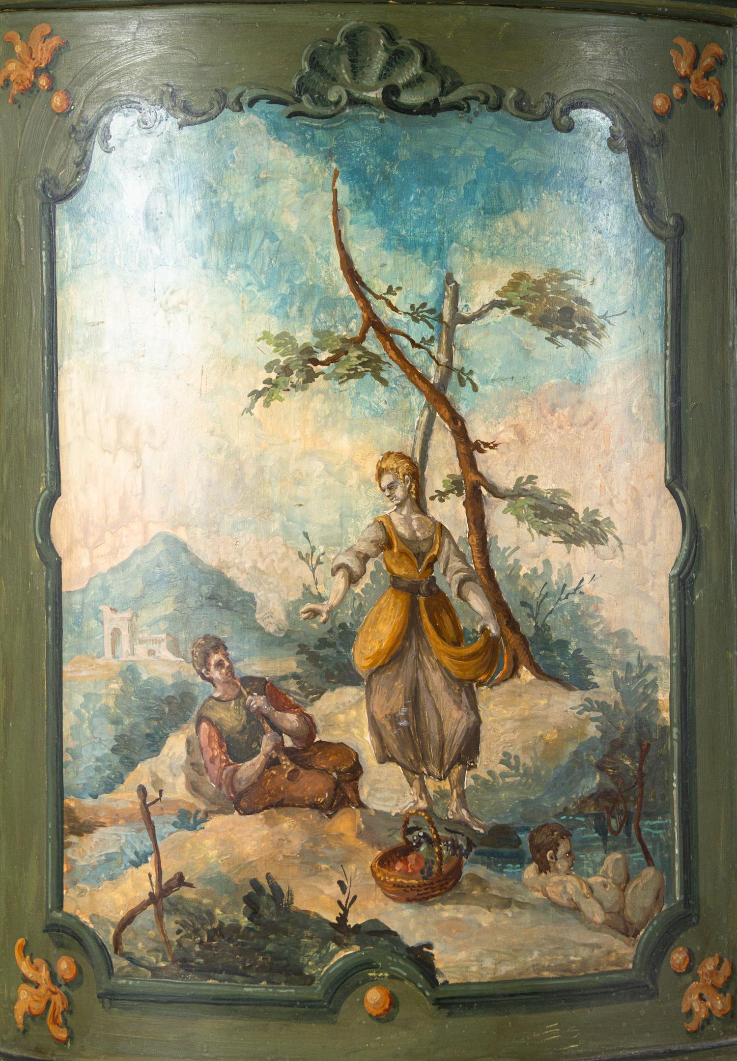 A Pair of Italian Painted Cabinets